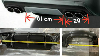 Diffuser compatible with Mercedes Benz S63/S65 AMG 2010-2013 W221 Body FaceLift Fiberglass