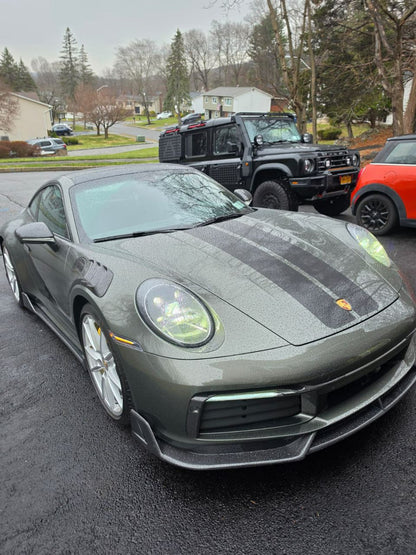 Decorative Fender Vents Louvers (Pair) compatible with Porsche 911 with Body 992 Carbon Fiber