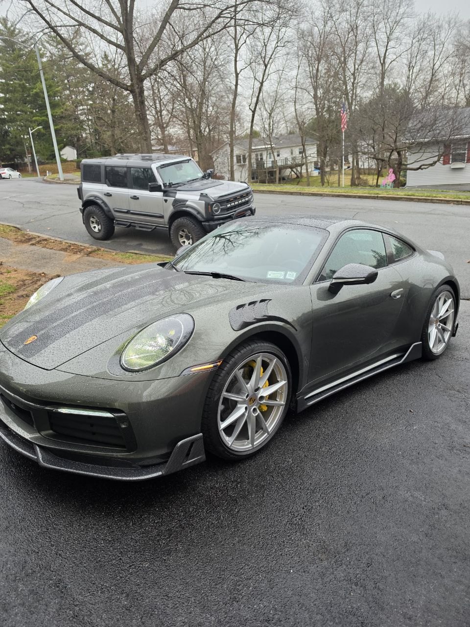 Decorative Fender Vents Louvers (Pair) compatible with Porsche 911 with Body 992 Carbon Fiber