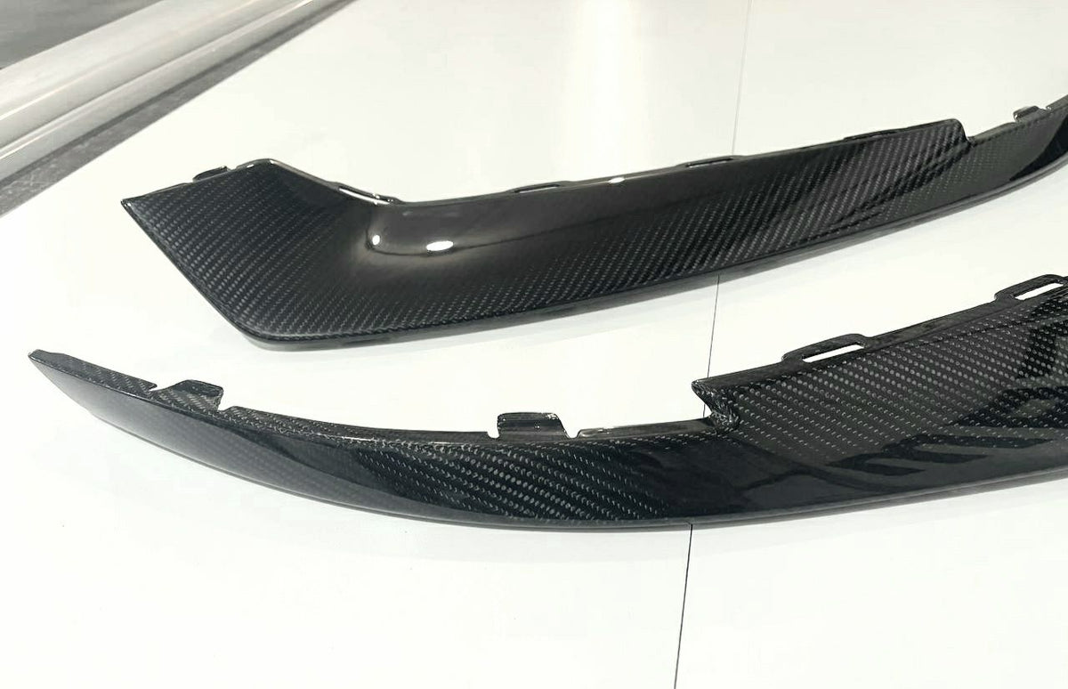 Front Bumper Cover CarbonFiber compatible with Porsche Taycan Replaceable 9J1907820B / 9J1807820B – Aftermarket