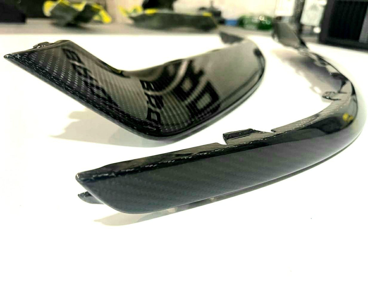 Front Bumper Cover CarbonFiber compatible with Porsche Taycan Replaceable 9J1907820B / 9J1807820B – Aftermarket