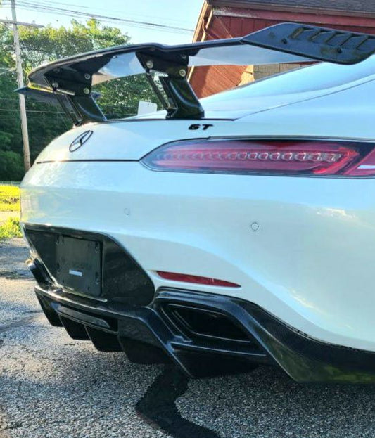 US License Plate compatible with Mercedes Benz AMG GT 2016-2024 Coupe CarbonFiber (Dry Сarbon)