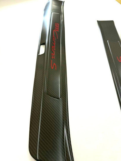 Door Sill Plates (Pair) compatible with Porsche 911 Carrera S (992) Dry Carbon