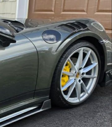 Decorative Fender Vents Louvers (Pair) compatible with Porsche 911 with Body 992 Carbon Fiber