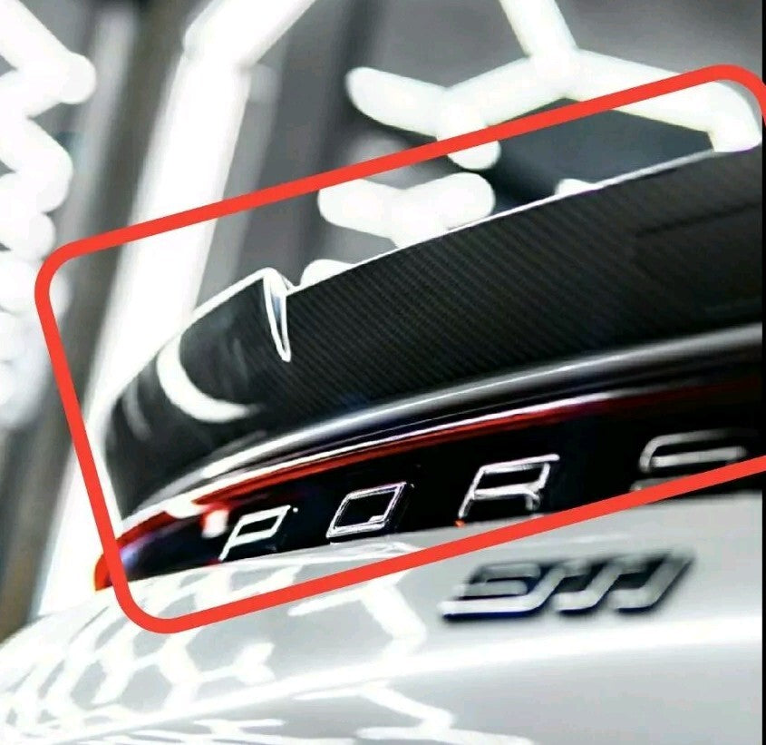 Carbon Fiber Trunk Lid Spoiler compatible with Porsche 911 for Body 992 (Dry carbon)