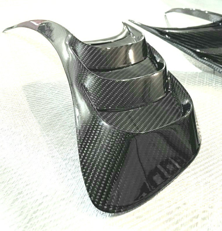 Decorative Fender Vents Louvers (Pair) compatible with Porsche 911 with Body 992 Carbon Fiber