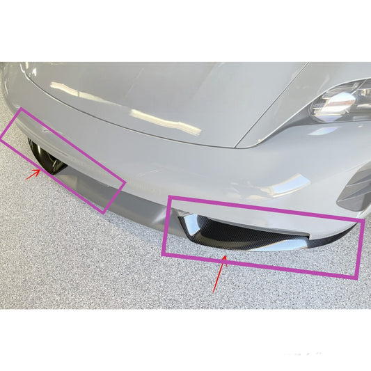 Front Bumper Cover CarbonFiber compatible with Porsche Taycan Replaceable 9J1907820B / 9J1807820B – Aftermarket