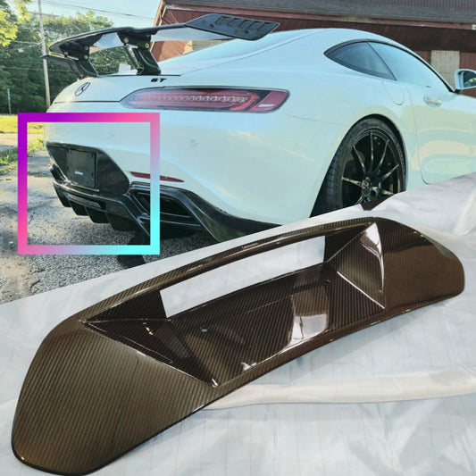 US License Plate compatible with Mercedes Benz AMG GT 2016-2024 Coupe CarbonFiber (Dry Сarbon)