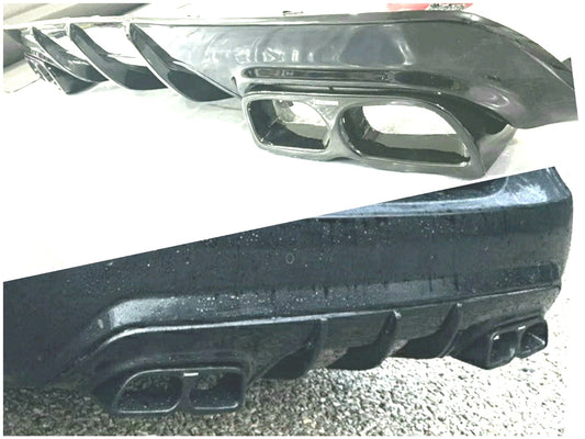 Diffuser v.2.0 compatible with Mercedes Benz S63/S65 AMG 2010-2013 W221 Body FaceLift Fiberglass
