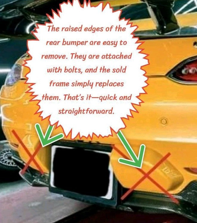 US License Plate compatible with Mercedes Benz AMG GT 2016-2024 Coupe CarbonFiber (Dry Сarbon)