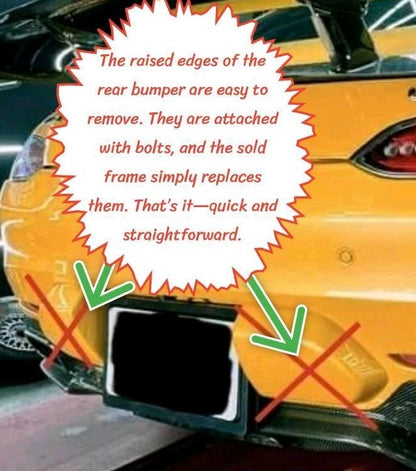 US License Plate compatible with Mercedes Benz AMG GT 2016-2024 Coupe CarbonFiber (Dry Сarbon)