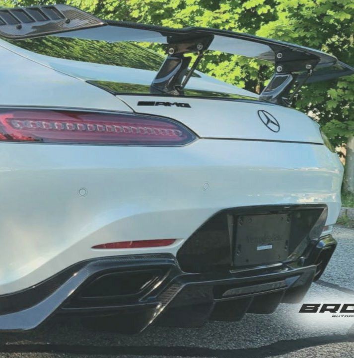 US License Plate compatible with Mercedes Benz AMG GT 2016-2024 Coupe CarbonFiber (Dry Сarbon)