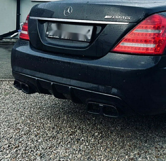 Diffuser v.2.0 compatible with Mercedes Benz S63/S65 AMG 2010-2013 W221 Body FaceLift Fiberglass