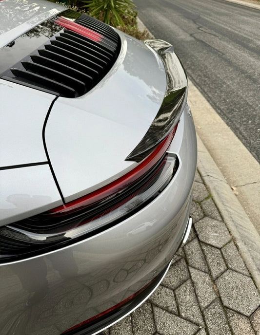 Carbon Fiber Trunk Lid Spoiler compatible with Porsche 911 for Body 992 (Dry carbon)